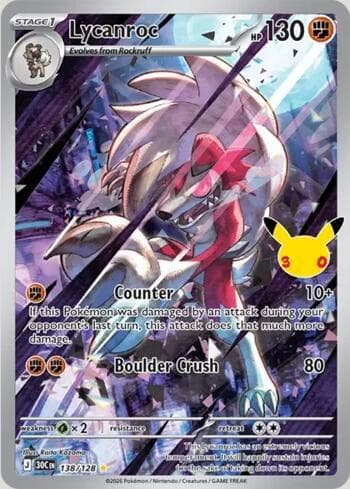 Lycanroc 138/128 — 30th Celebration