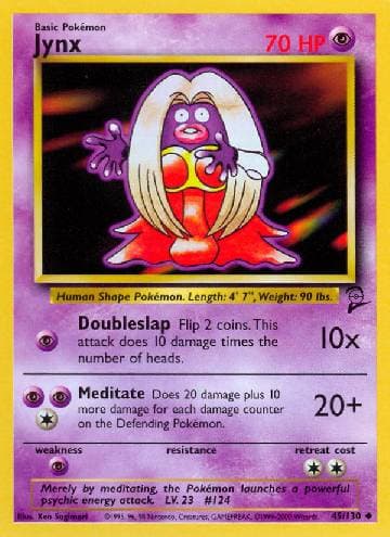 Carta Jynx 45/130 do set Base Set 2 — Pokémon TCG | Bynx