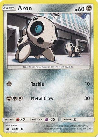 Carta Aron 65/111 do set Invasão Carmim — Pokémon TCG | Bynx
