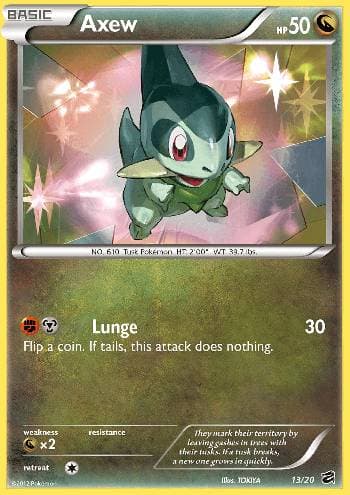 Carta Axew 13/20 do set Cofre do Dragão — Pokémon TCG | Bynx