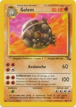 Carta Golem 36/62 do set Fóssil — Pokémon TCG | Bynx