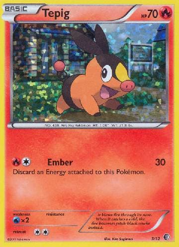 Carta Tepig 3/12 do set McDonald's Collection 2011 — Pokémon TCG | Bynx