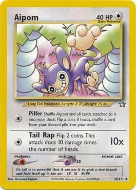 Carta Aipom 26/111 do set Neo Genesis — Pokémon TCG | Bynx