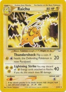 Carta Raichu 21/64 do set Neo Revelation — Pokémon TCG | Bynx