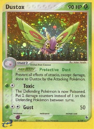Carta Dustox 6/109 do set Rubi & Safira — Pokémon TCG | Bynx
