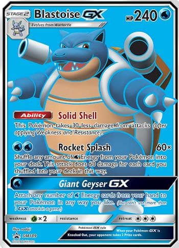 Carta Blastoise-GX do set Sol e Lua Promos — Pokémon TCG | Bynx