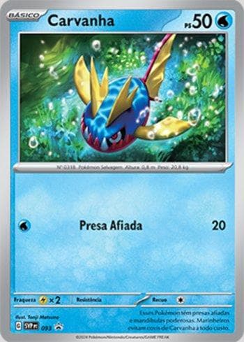 Carta Carvanha 093/215 do set Escarlate e Violeta Promos — Pokémon TCG | Bynx