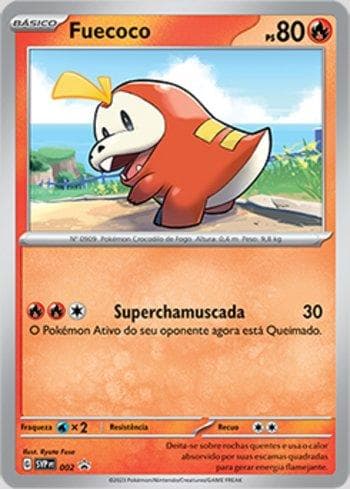 Carta Fuecoco 002/215 do set Escarlate e Violeta Promos — Pokémon TCG | Bynx