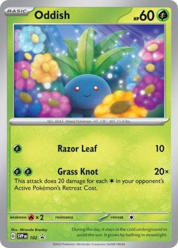 Carta Oddish 102/215 do set Escarlate e Violeta Promos — Pokémon TCG | Bynx