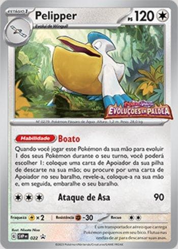 Carta Pelipper 022/215 do set Escarlate e Violeta Promos — Pokémon TCG | Bynx