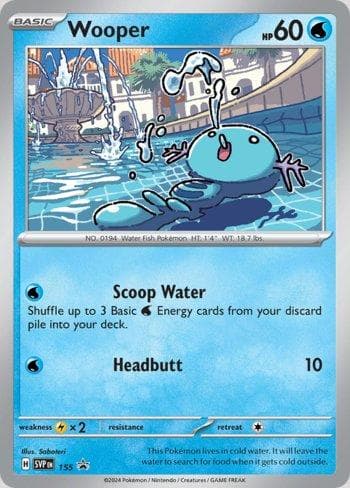 Carta Wooper 155/215 do set Escarlate e Violeta Promos — Pokémon TCG | Bynx