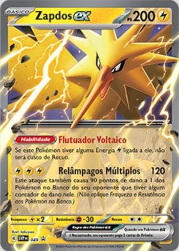 Carta Zapdos ex 049/215 do set Escarlate e Violeta Promos — Pokémon TCG | Bynx
