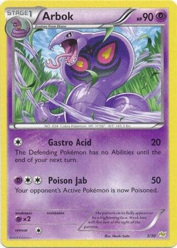 Carta Arbok 3/30 do set XY Trainer Kit - Noivern — Pokémon TCG | Bynx
