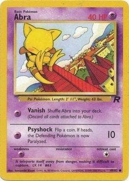 Carta Abra 49/82 do set Team Rocket — Pokémon TCG | Bynx