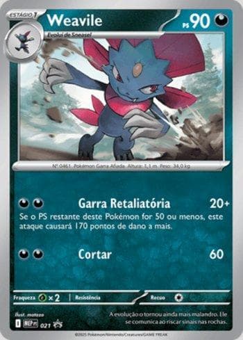 Carta Weavile #021 do set Mega Evolution Promos — Pokémon TCG | Bynx