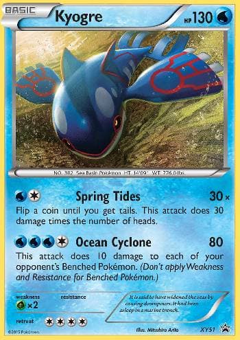 Carta Kyogre do set XY Promos — Pokémon TCG | Bynx