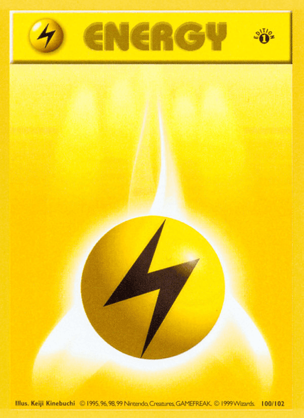 Carta Lightning Energy 100/102 do set Base — Pokémon TCG | Bynx