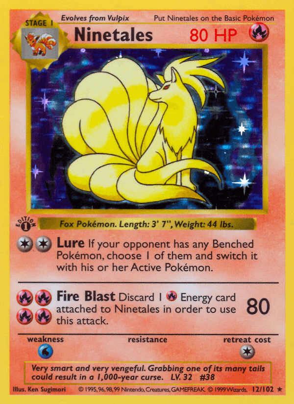Carta Ninetales 12/102 do set Base — Pokémon TCG | Bynx