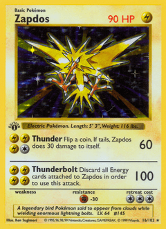 Zapdos 16/102 — Coleção Básica