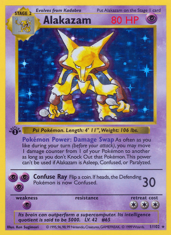 Carta Alakazam 1/102 do set Base — Pokémon TCG | Bynx