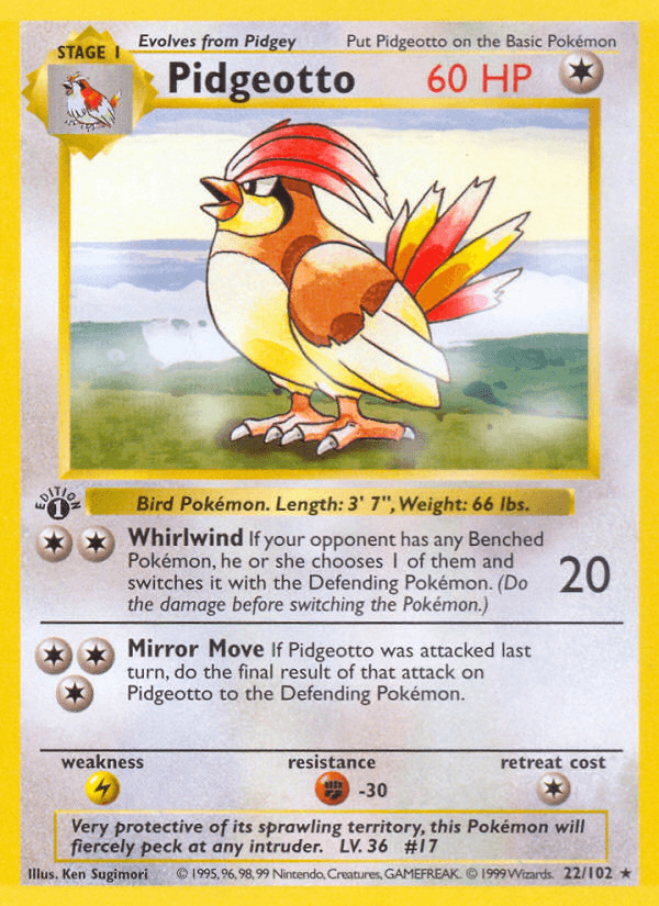 Carta Pidgeotto 22/102 do set Base — Pokémon TCG | Bynx