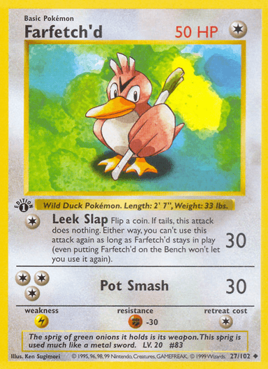 Carta Farfetch'd 27/102 do set Base — Pokémon TCG | Bynx