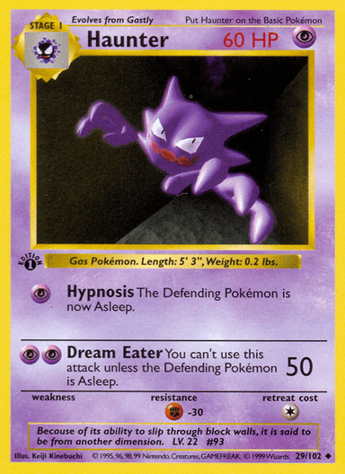 Carta Haunter 29/102 do set Base — Pokémon TCG | Bynx