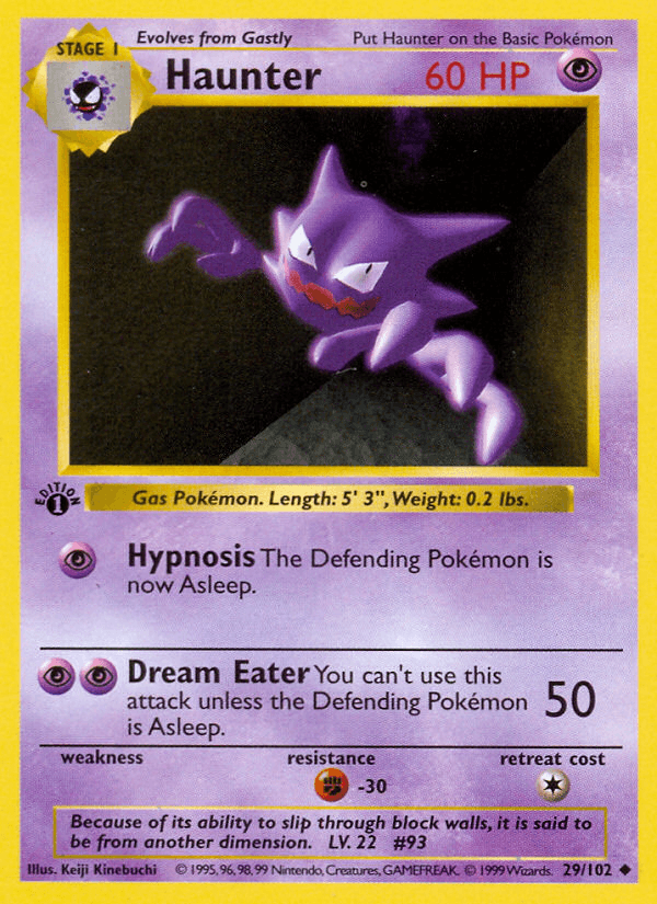 Carta Haunter 29/102 do set Base — Pokémon TCG | Bynx