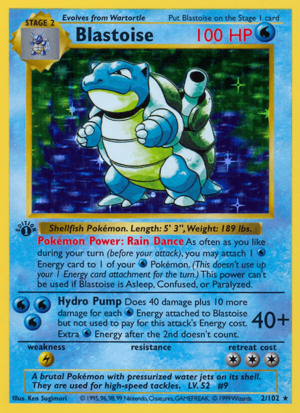 Carta Blastoise 2/102 do set Base — Pokémon TCG | Bynx