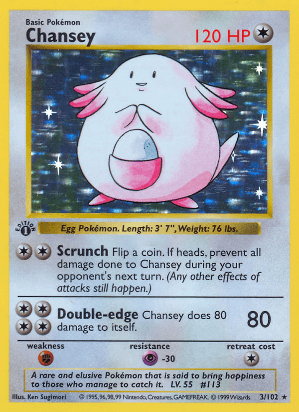 Carta Chansey 3/102 do set Base — Pokémon TCG | Bynx