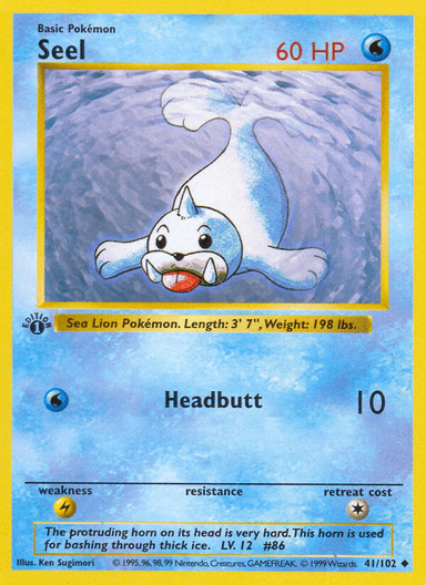 Carta Seel 41/102 do set Base — Pokémon TCG | Bynx