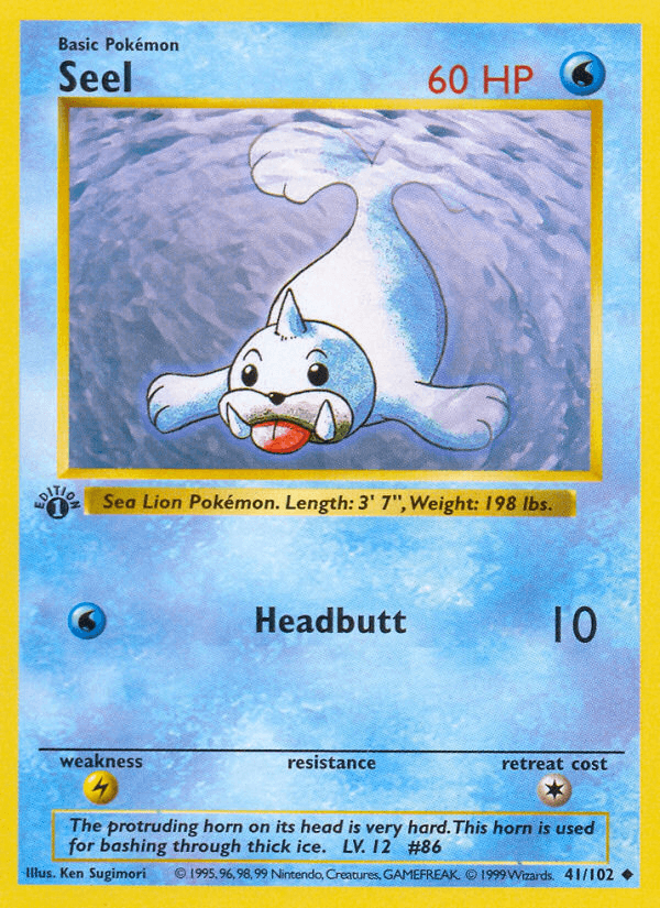 Carta Seel 41/102 do set Base — Pokémon TCG | Bynx