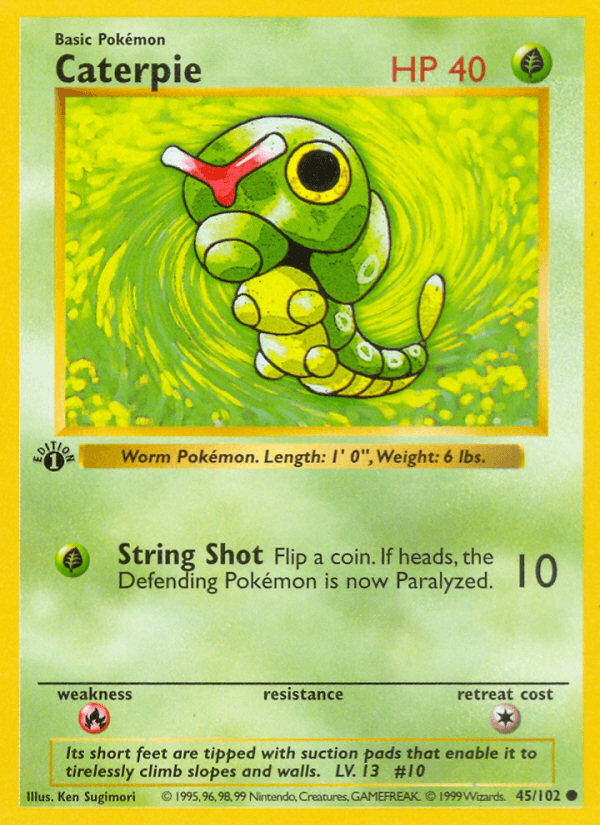Carta Caterpie 45/102 do set Base — Pokémon TCG | Bynx