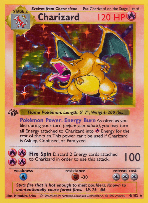 Carta Charizard 4/102 do set Base — Pokémon TCG | Bynx