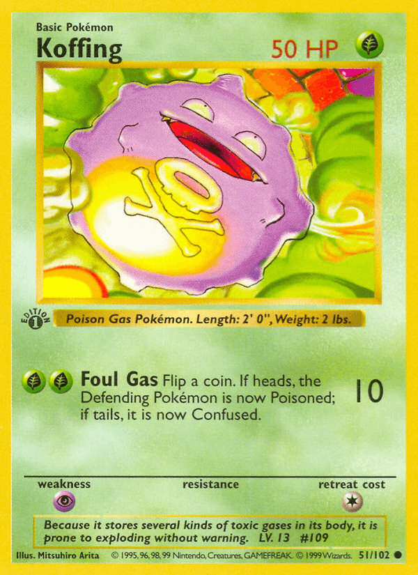 Carta Koffing 51/102 do set Base — Pokémon TCG | Bynx