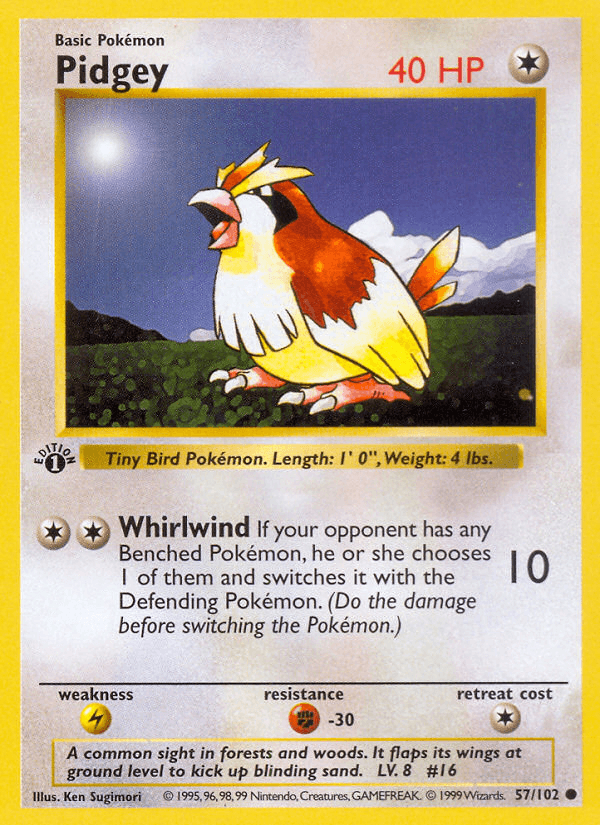 Carta Pidgey 57/102 do set Base — Pokémon TCG | Bynx