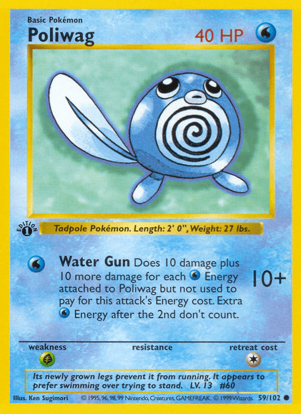 Carta Poliwag 59/102 do set Base — Pokémon TCG | Bynx