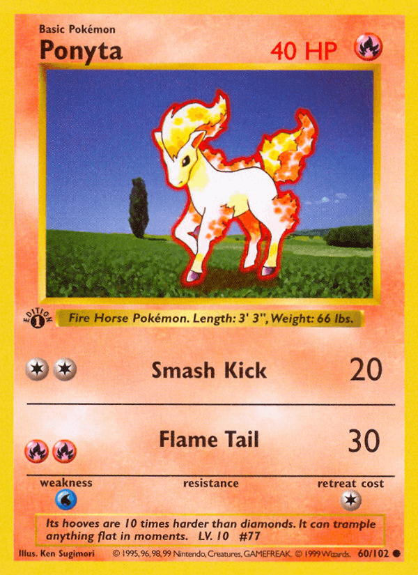 Carta Ponyta 60/102 do set Base — Pokémon TCG | Bynx