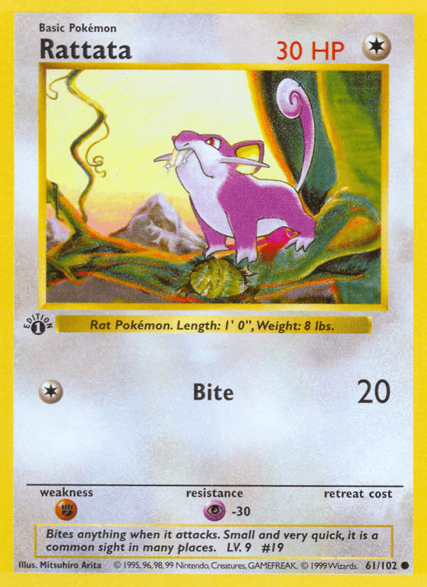 Carta Rattata 61/102 do set Base — Pokémon TCG | Bynx