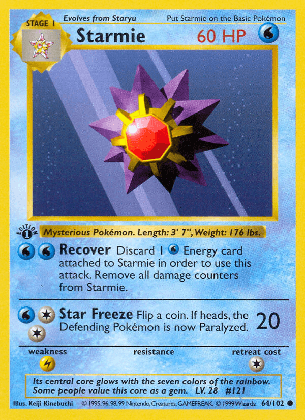 Carta Starmie 64/102 do set Base — Pokémon TCG | Bynx