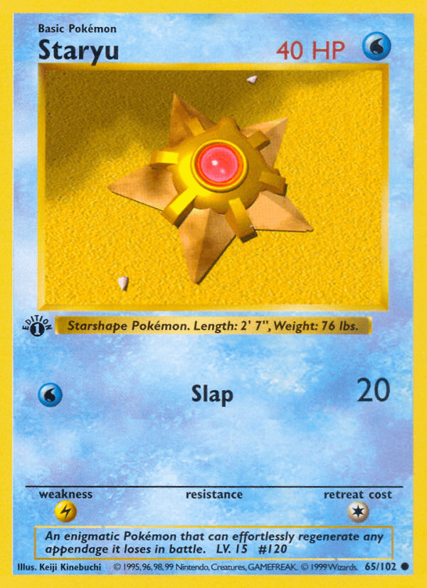 Carta Staryu 65/102 do set Base — Pokémon TCG | Bynx