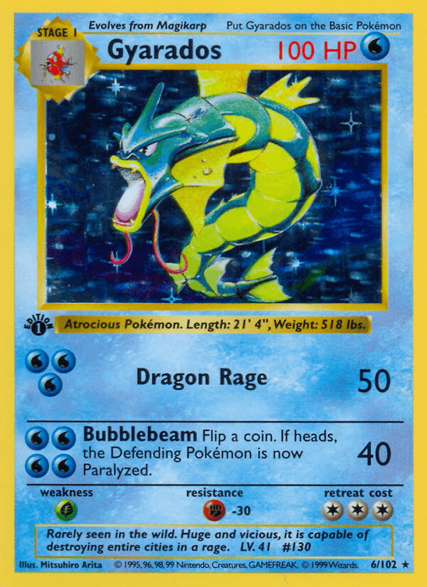Carta Gyarados 6/102 do set Base — Pokémon TCG | Bynx