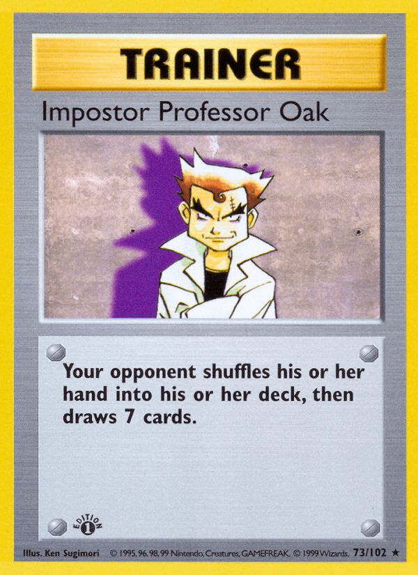 Carta Impostor Professor Oak 73/102 do set Base — Pokémon TCG | Bynx