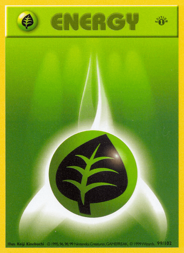 Carta Grass Energy 99/102 do set Base — Pokémon TCG | Bynx