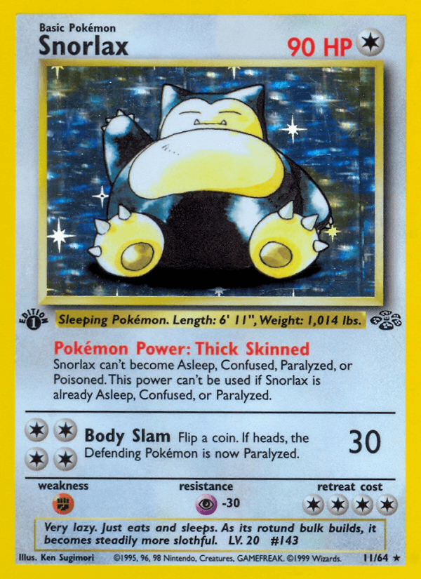 Carta Snorlax 11/64 do set Jungle — Pokémon TCG | Bynx