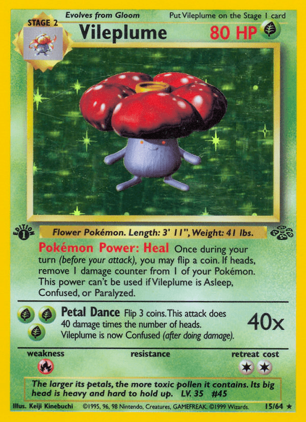 Carta Vileplume 15/64 do set Jungle — Pokémon TCG | Bynx