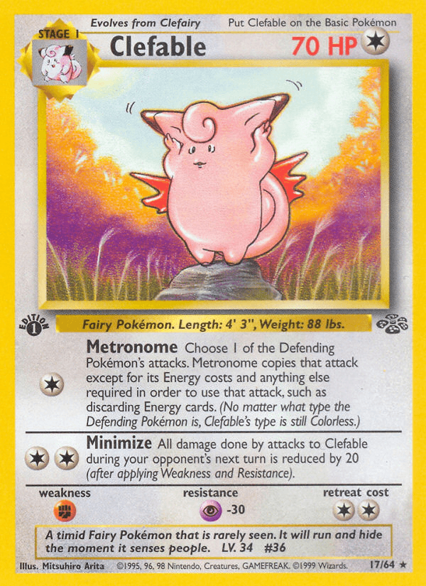 Carta Clefable 17/64 do set Jungle — Pokémon TCG | Bynx