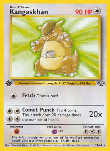 Carta Kangaskhan 21/64 do set Jungle — Pokémon TCG | Bynx