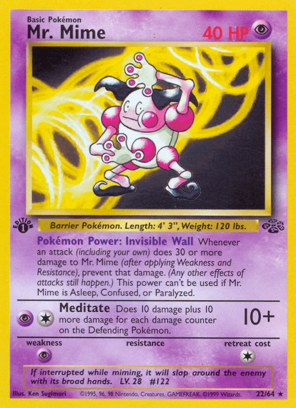 Carta Mr. Mime 22/64 do set Jungle — Pokémon TCG | Bynx