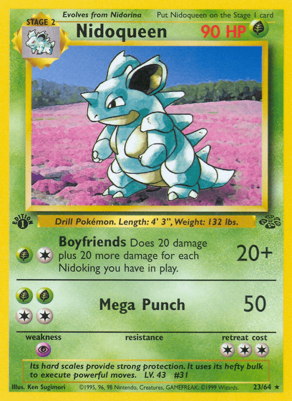 Carta Nidoqueen 23/64 do set Jungle — Pokémon TCG | Bynx